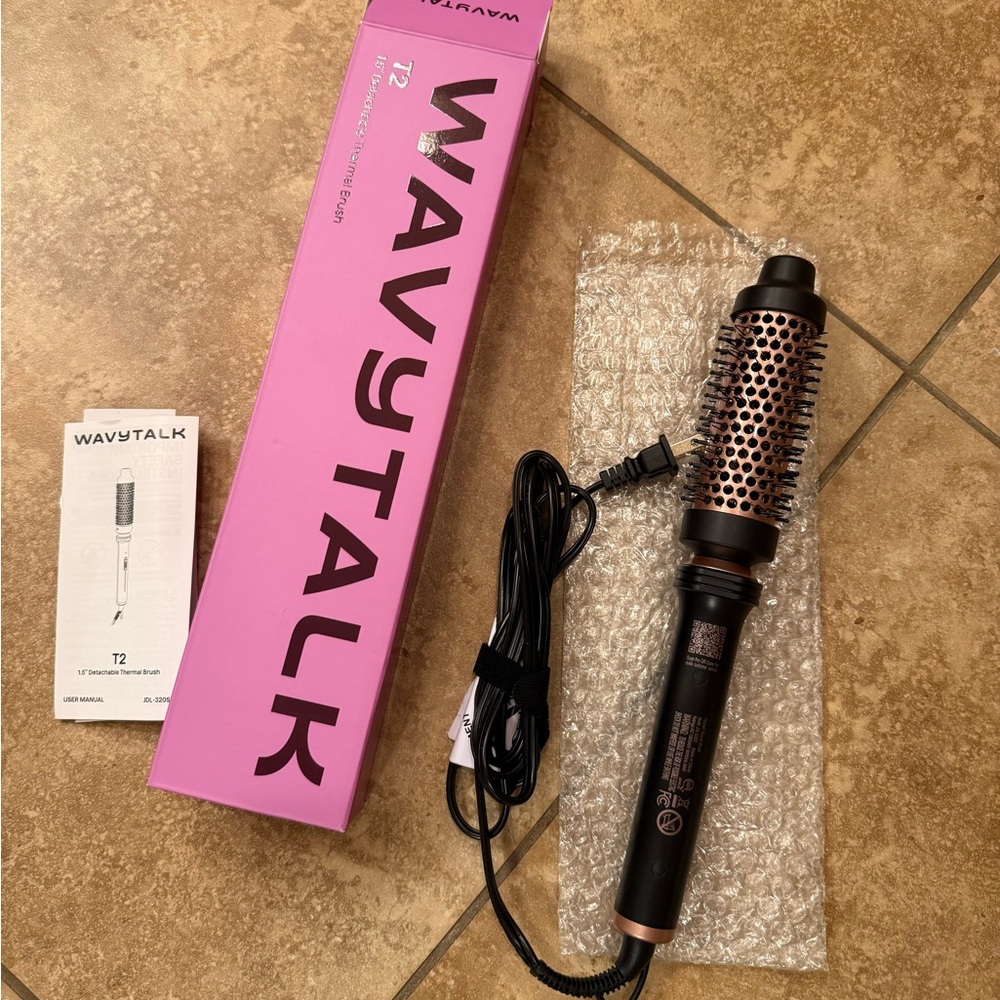 WAVYTALK T2 Hot Air Styling Brush - Pink Accents